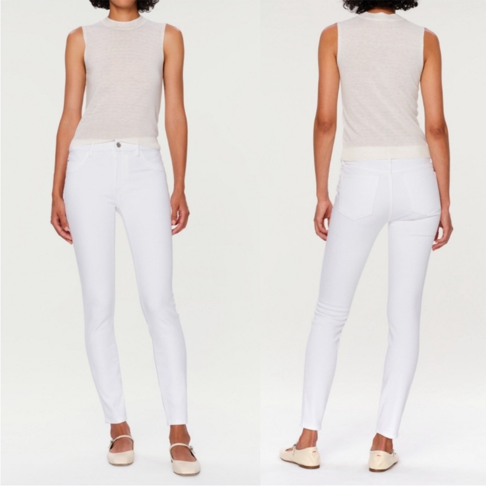 DL1961 florence skinny mid rise Jeans instasculpt 4way stretch white milk 25